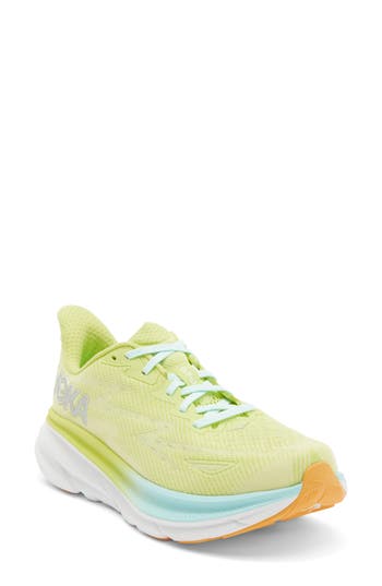 Hoka Clifton 9 Running Shoe In Green