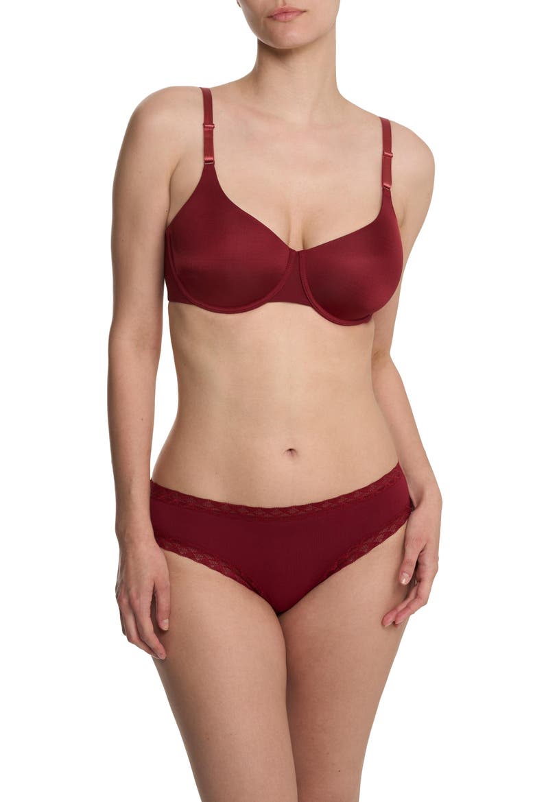 Liquid Full Fit Balconette T-Shirt Bra, Alternate, color, DK RED