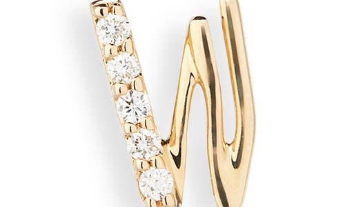 Lana 14k Gold Diamond Initial Single Stud Earring In Gold