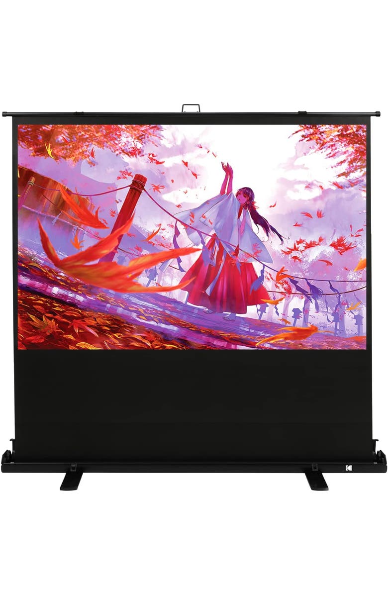 Kodak 100 Portable Projector Screen, 169 Video Projection Screen & Stand with Carry Handle, Main, color, Black