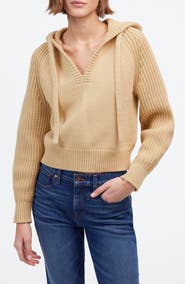 Madewell Open Neck Rib Hoodie
