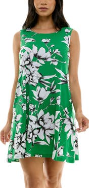 Nina Leonard Sleeveless Trapeze Dress