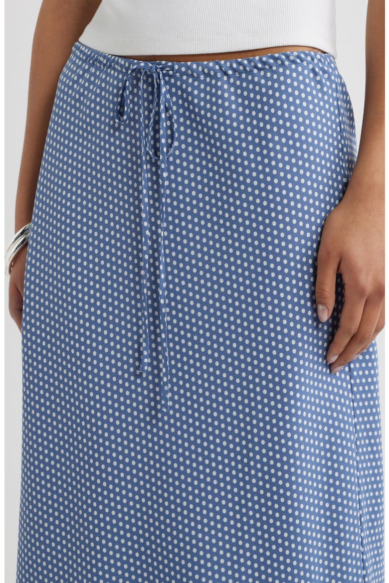 Print Midi Skirt, Alternate, color, BLUE- IVORY TIGHT DOT
