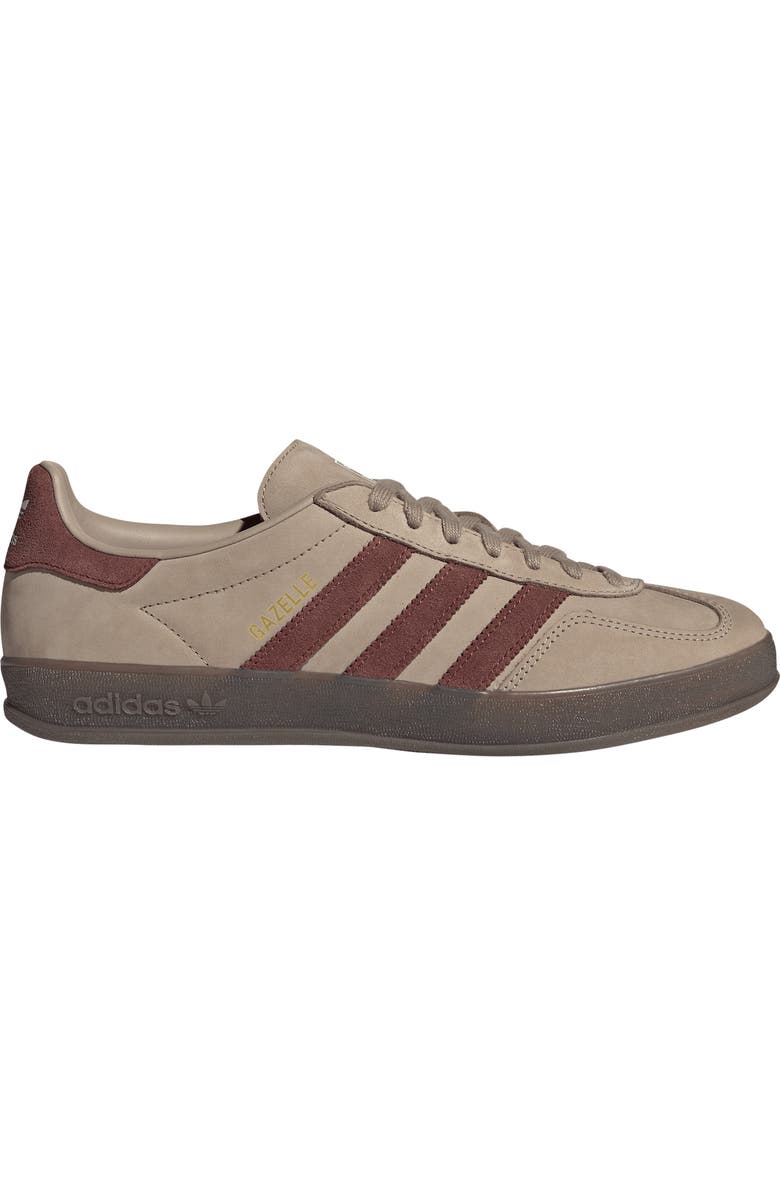 adidas Gazelle Indoor Sneaker, Alternate, color, Trace Khaki/ Fox Brown/ White