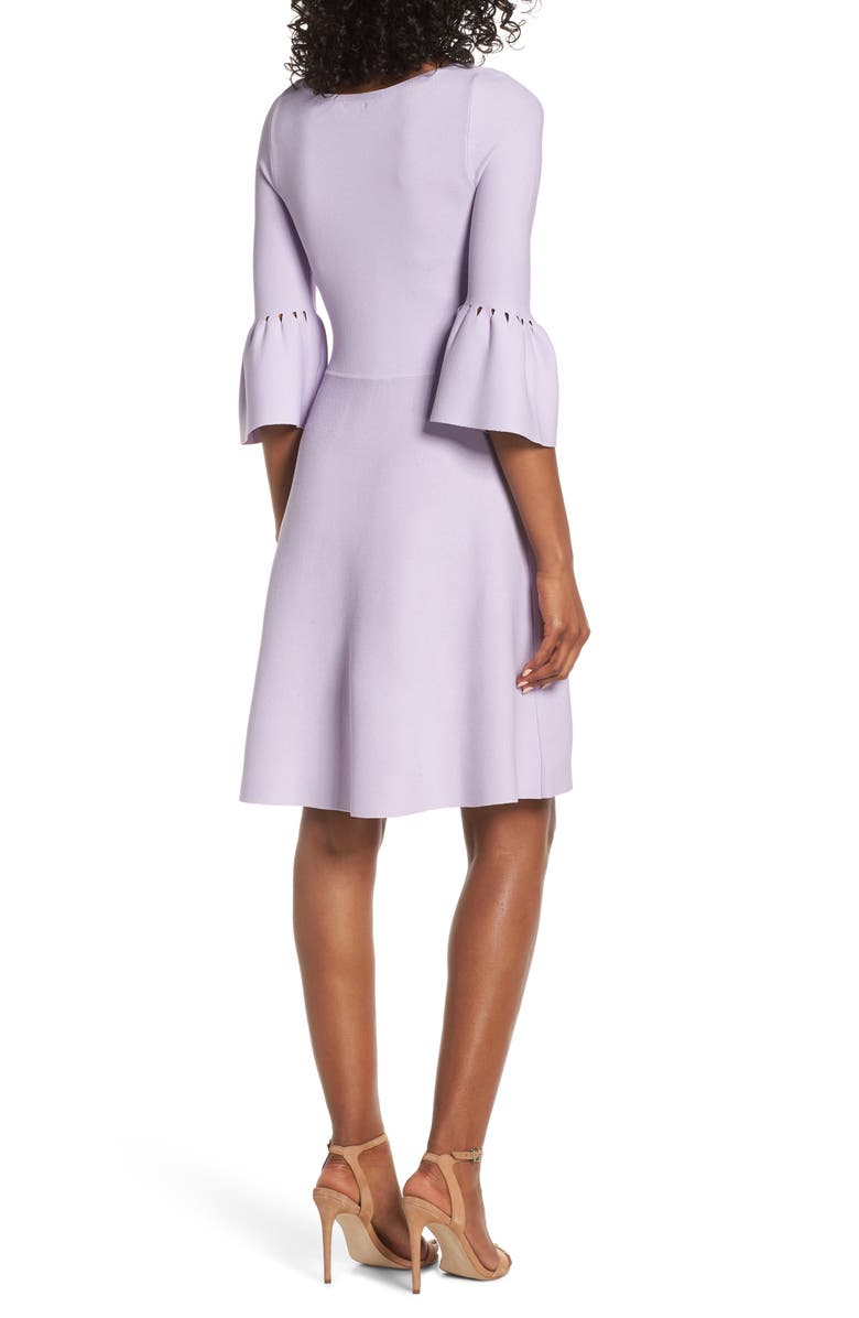 Eliza J Cutout Bell Sleeve Sweater Dress, Alternate, color,