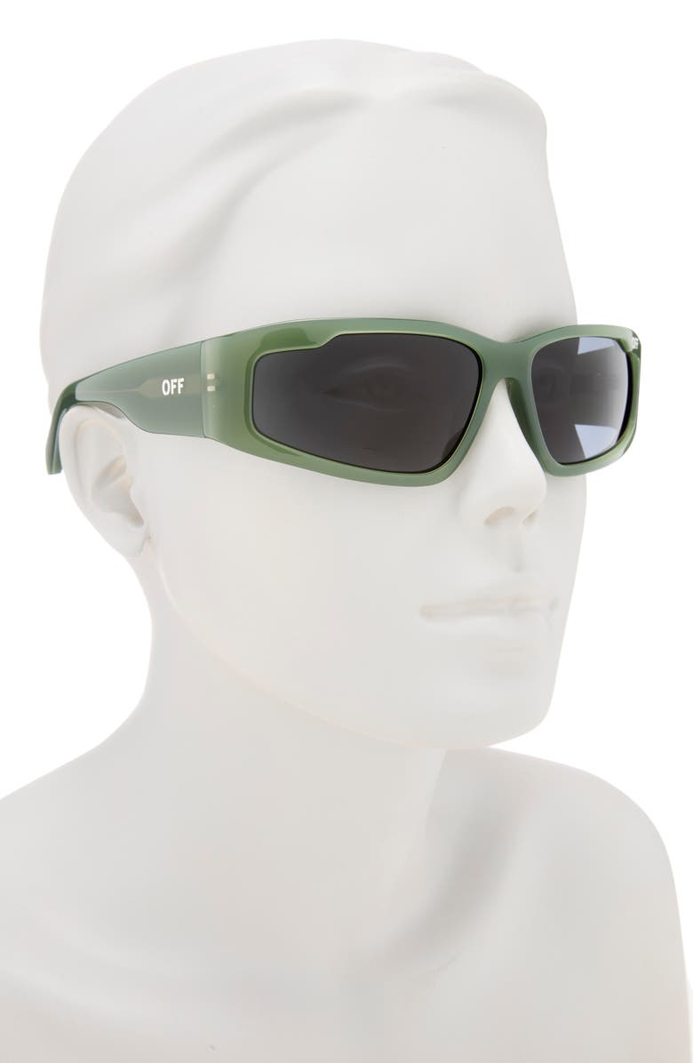 Off-White Kimball 64mm Sunglasses, Alternate, color, Olive Green Dark Gre