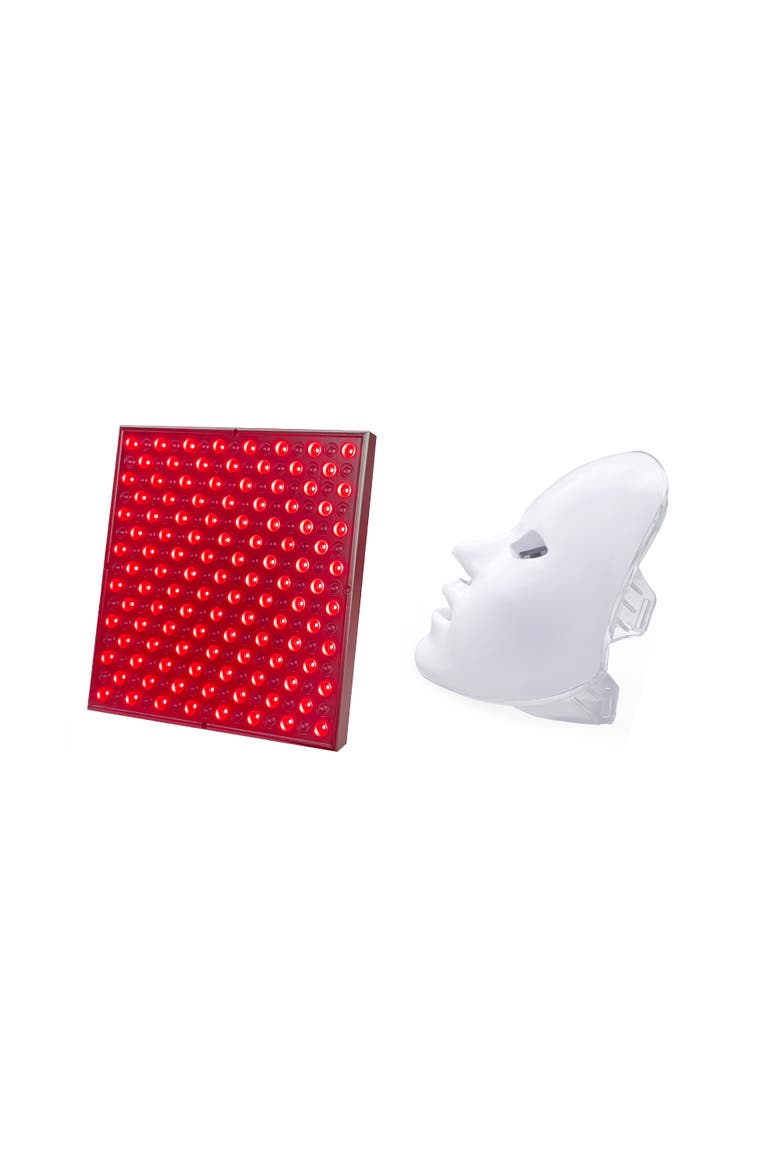 7-in-1 LED Face Mask & Full-Body Red Light Panel, Main, color, White