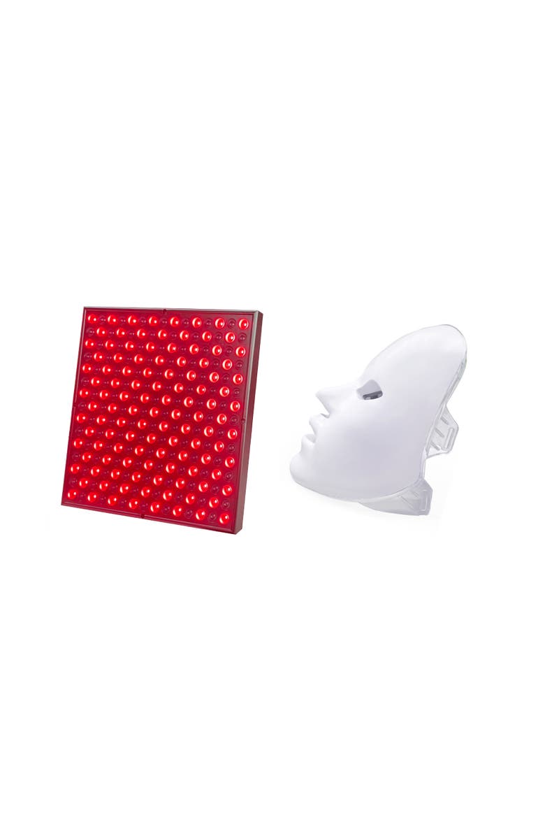 PURSONIC 7-in-1 LED Light Therapy Face Mask & Full-Body Red Light Therapy Panel, Main, color, White