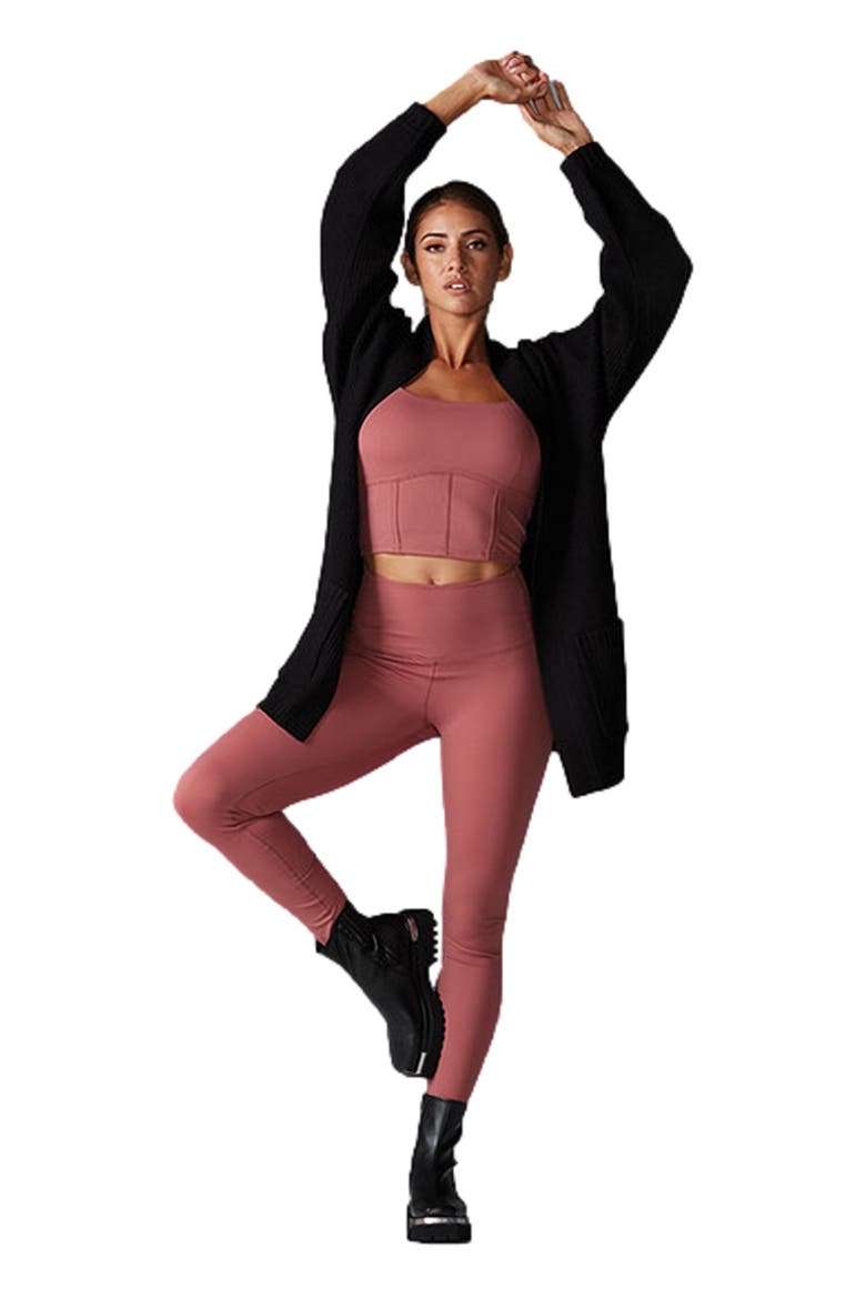 Alpine Long Cardigan, Main, color, EBONY