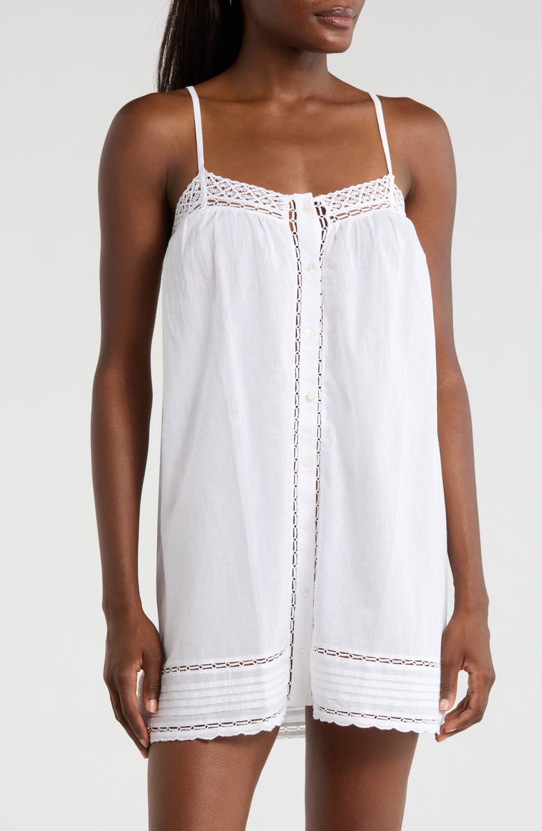 Polo Ralph Lauren Cotton Voile Chemise, Main, color, White Cloud