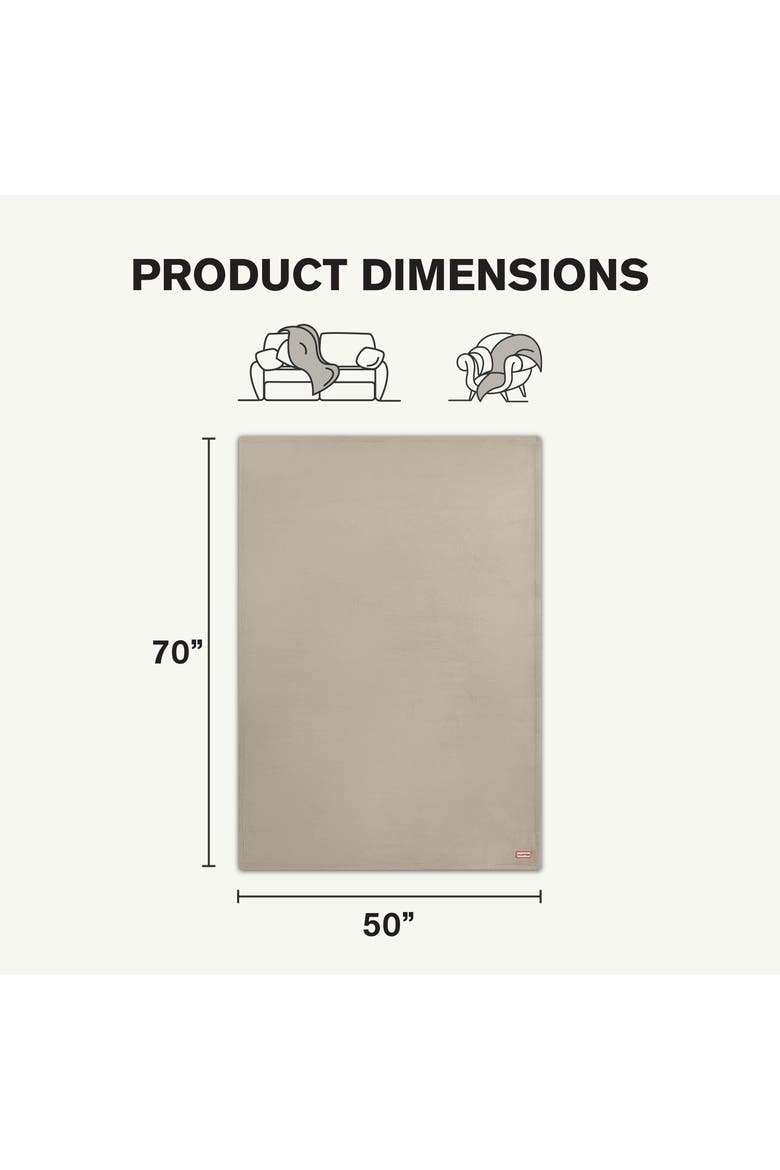 Coco Flannel Throw Blanket, Alternate, color, Island Fossil Brown