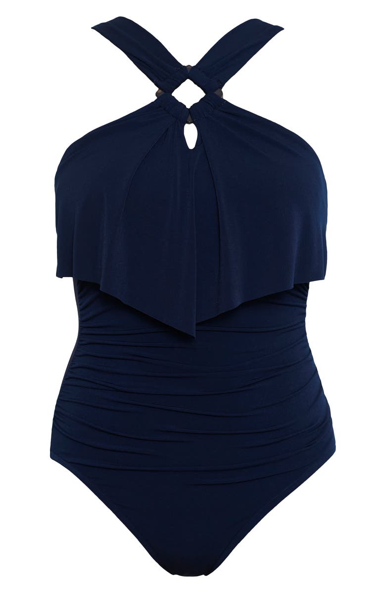Magicsuit<sup>®</sup> Halter Neck One-Piece Swimsuit, Alternate, color, Navy Blue