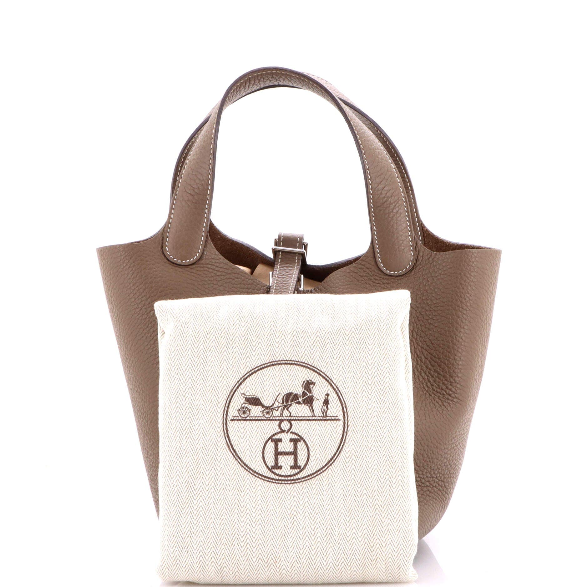 Pre-Owned Hermes Picotin Lock Bag Clemence PM, Alternate, color, Etoupe