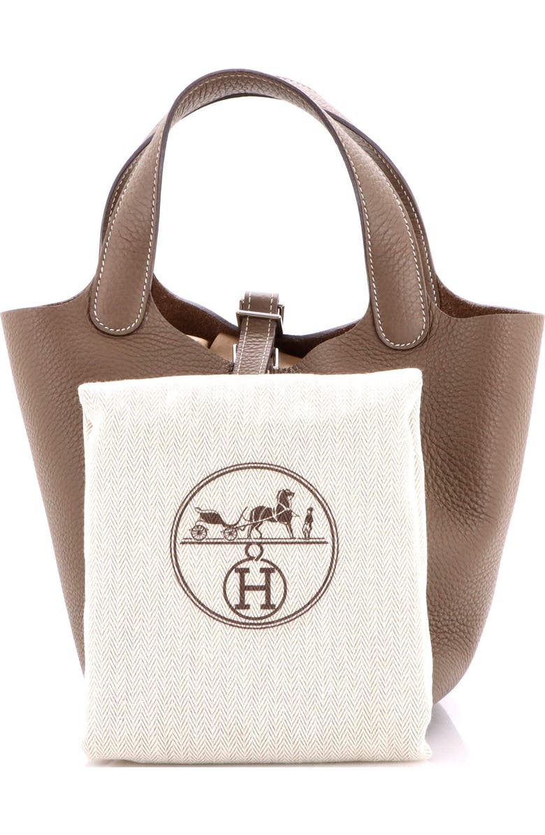 Pre-Owned Hermes Picotin Lock Bag Clemence PM, Alternate, color, Etoupe