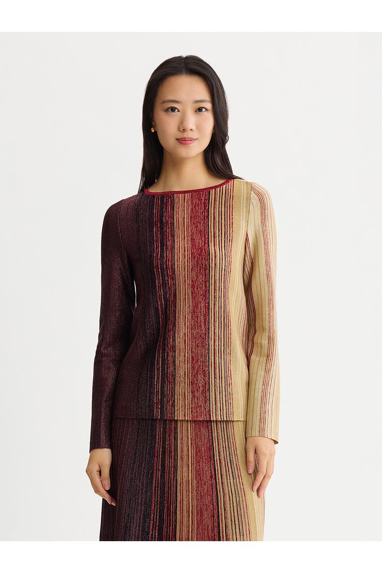 Lurex Knit Tunic, Main, color, Scarlet Red/Mahogany