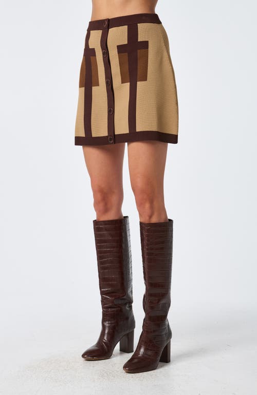 Trina Turk Artemis Colorblock Knit Skirt In Multi
