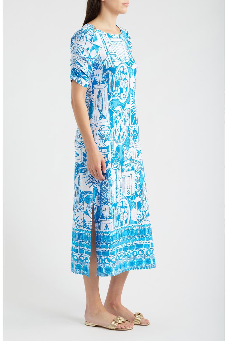 Zarah UPF 50+ Midi Dress, Alternate, color, RESORT WHITE