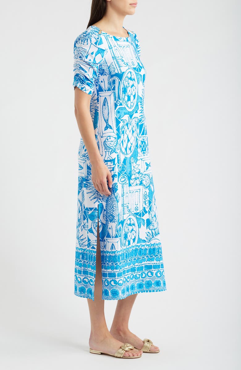 Lilly Pulitzer<sup>®</sup> Zarah UPF 50+ Midi Dress, Alternate, color, Resort White