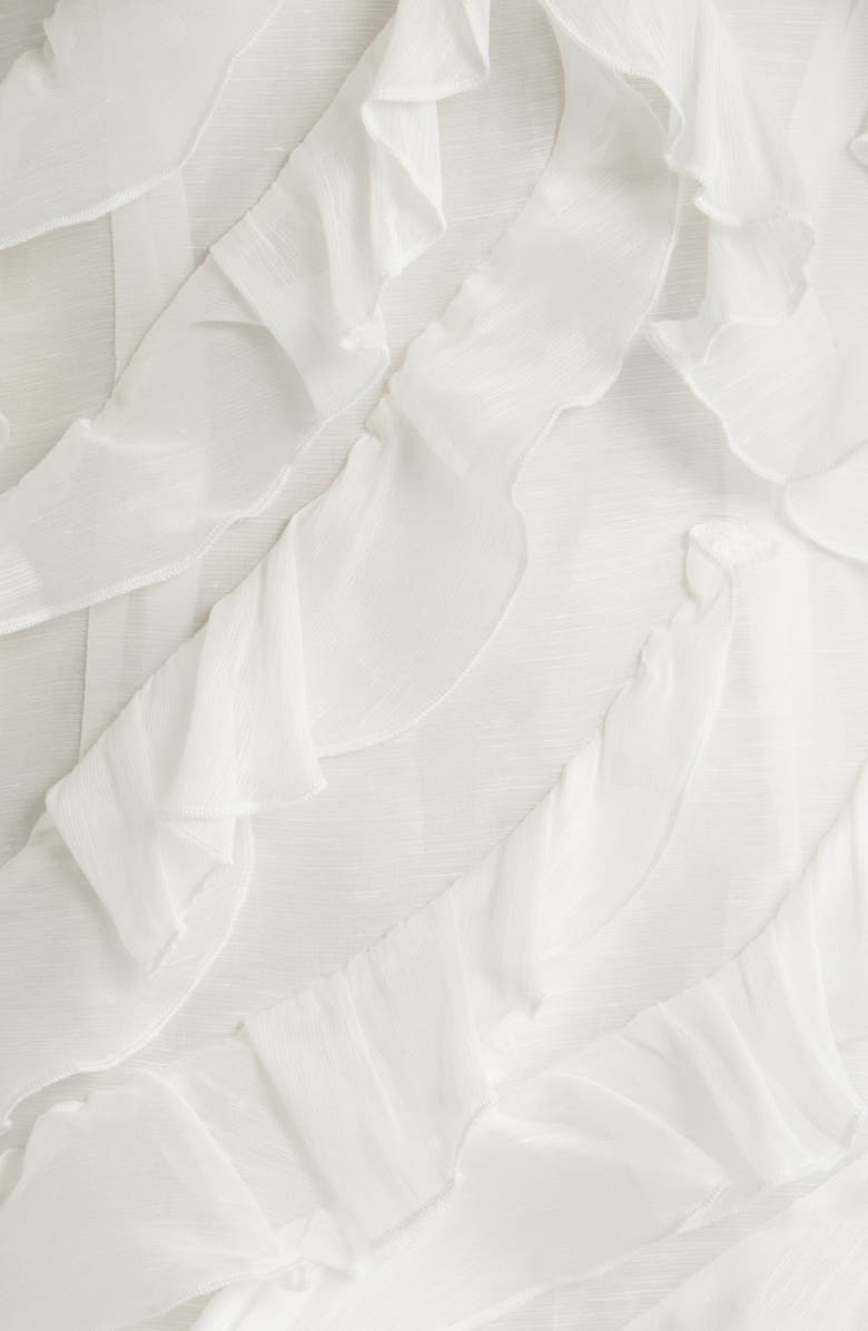 Sonya Moda Barbados Linen & Silk One-Shoulder Dress, Alternate, color, White