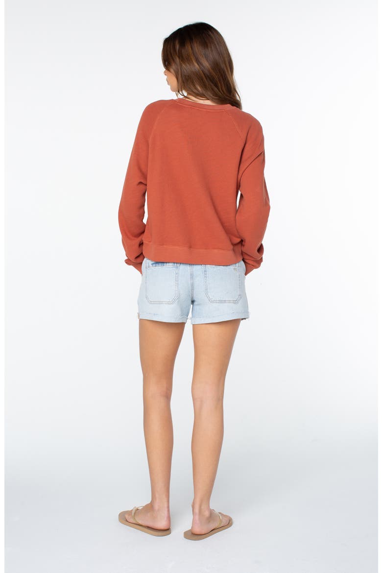 Golden Hour Cotton Sweatshirt, Alternate, color, CHUTNEY