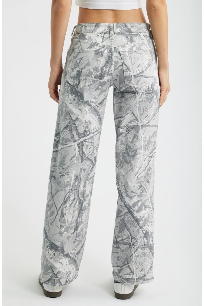 Britney Camo Low Rise Wide Leg Jeans, Alternate, color, GREY CAMO
