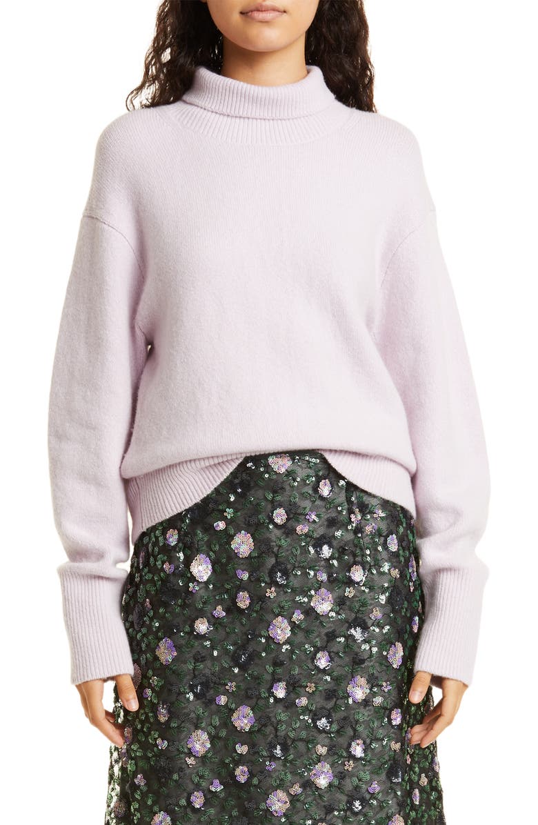 Vince Wool Blend Turtleneck Sweater, Main, color, Pale Rose