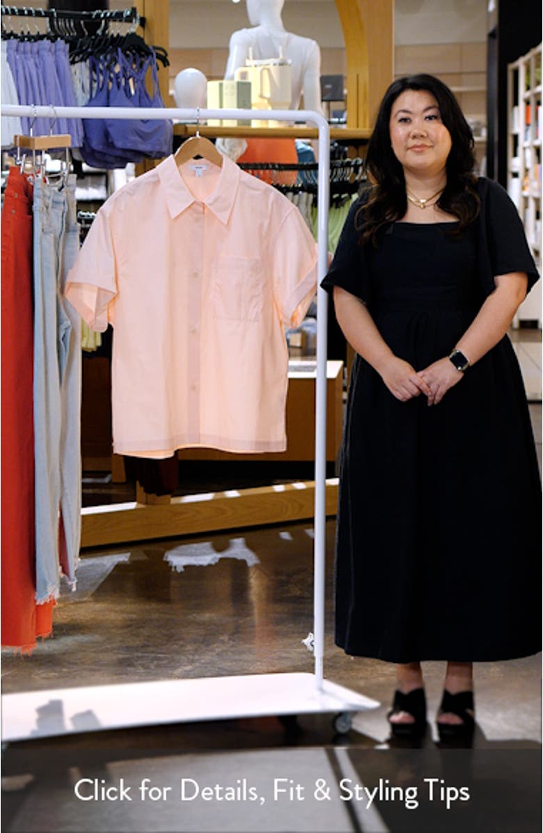 Jordan Oversize Short Sleeve Button-Up Shirt, sales video thumbnail