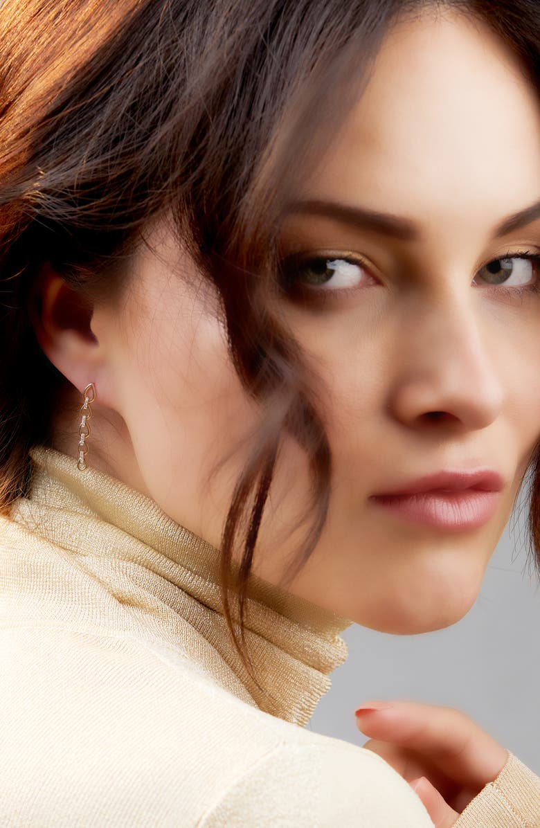 Bony Levy Varda Pear Link Diamond Linear Drop Earrings, Alternate, color, 