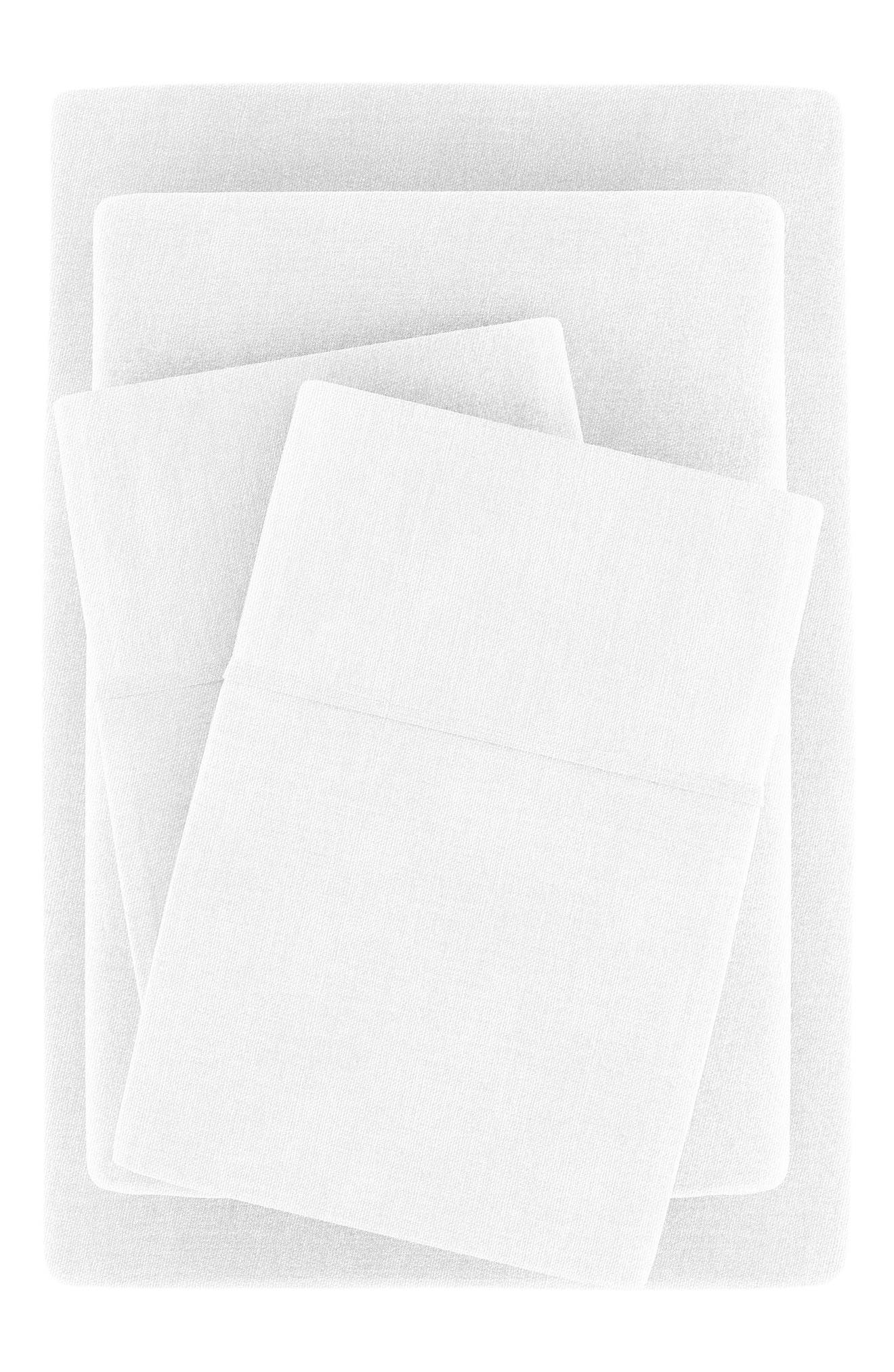 HOMESPUN Luxury 4-Piece Rayon & Linen Blend Bed Sheet Set