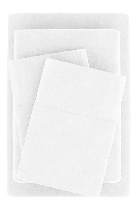 Luxury 4-Piece Rayon & Linen Blend Bed Sheet Set