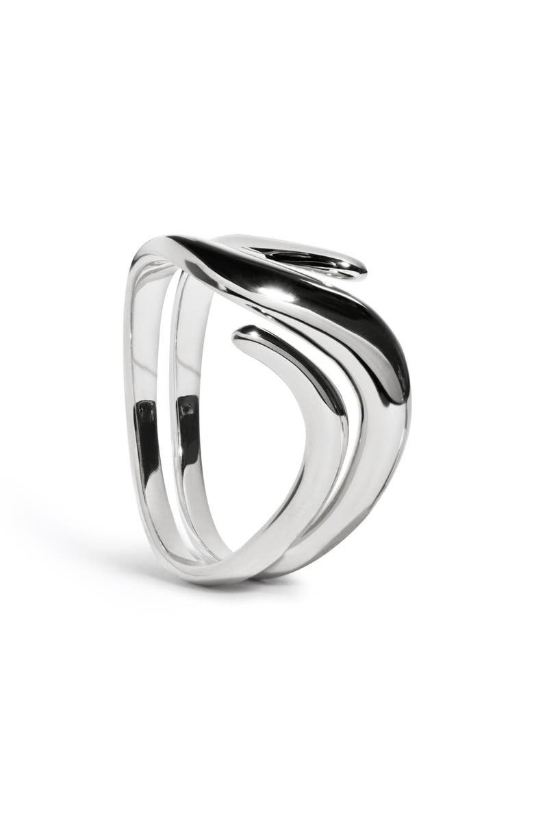 Monica Vinader Swirl Wrap Ring, Main, color, Sterling Silver