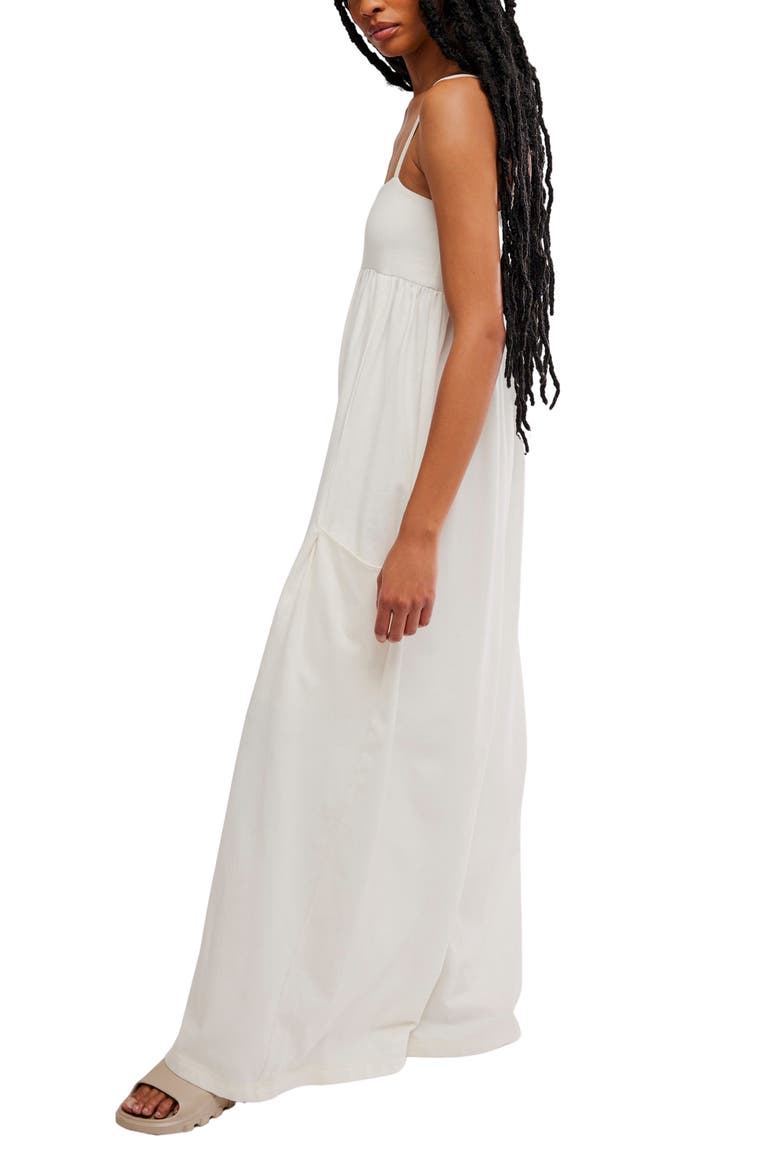 FP Movement Hot Shot Strappy Stretch Cotton Jumpsuit, Alternate, color, IVORY