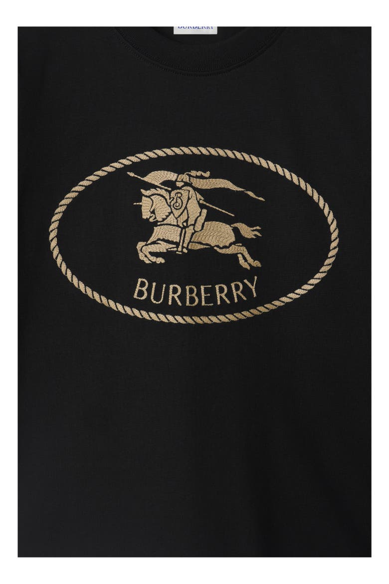 Knight Stamp Cotton T-shirt, Alternate, color, Black