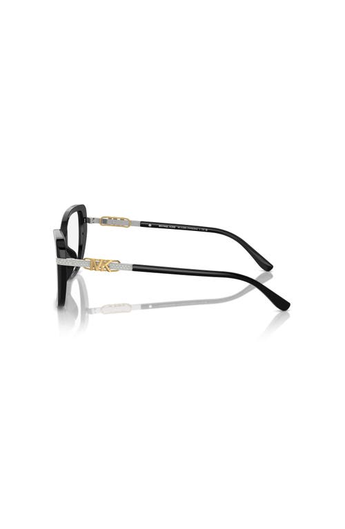 Michael Kors 54mm Cat Eye Optical Glasses In Black