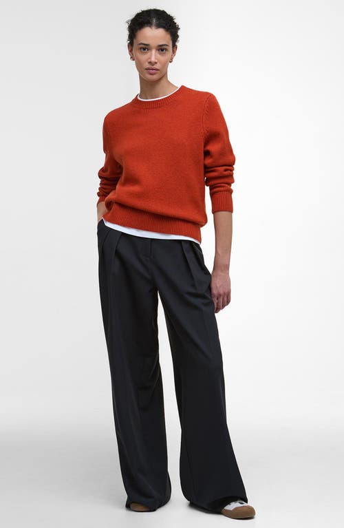 Barbour Woodhouse Wool & Cashmere Crewneck Sweater In Orange