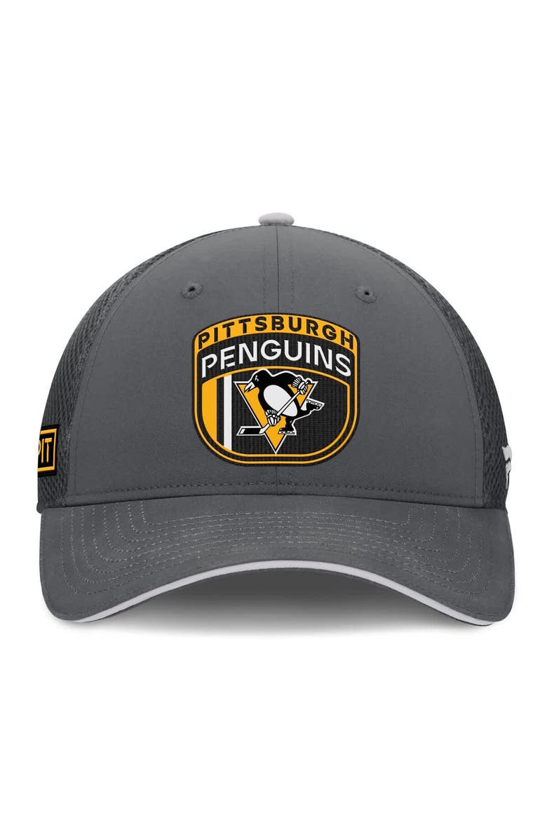 FANATICS Men's Fanatics Gray Pittsburgh Penguins Authentic Pro Home Ice Trucker Adjustable Hat, Alternate, color, Gray