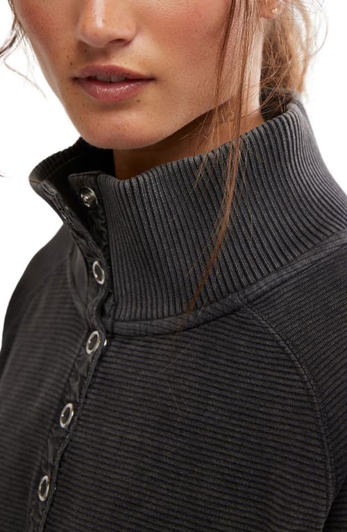 Free People Fp Movement So Fly Cotton Henley Top In Black