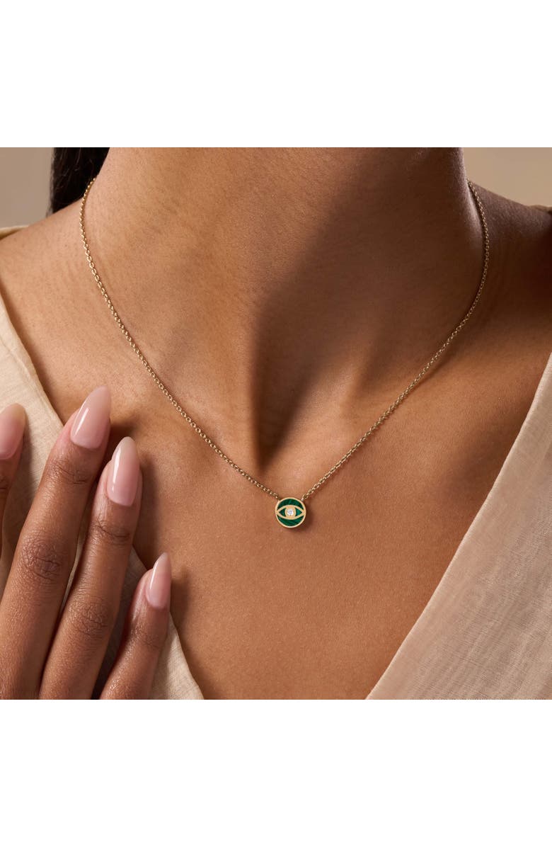 Karma and Luck Soul's Renewal Malachite Evil Eye Necklace, Alternate, color, 