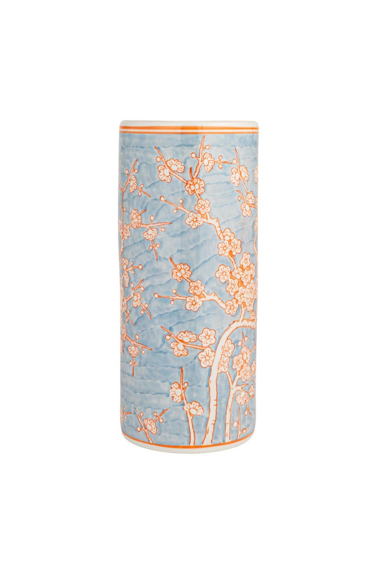 Blue Ceramic Umbrella Stand, Alternate, color, Blue