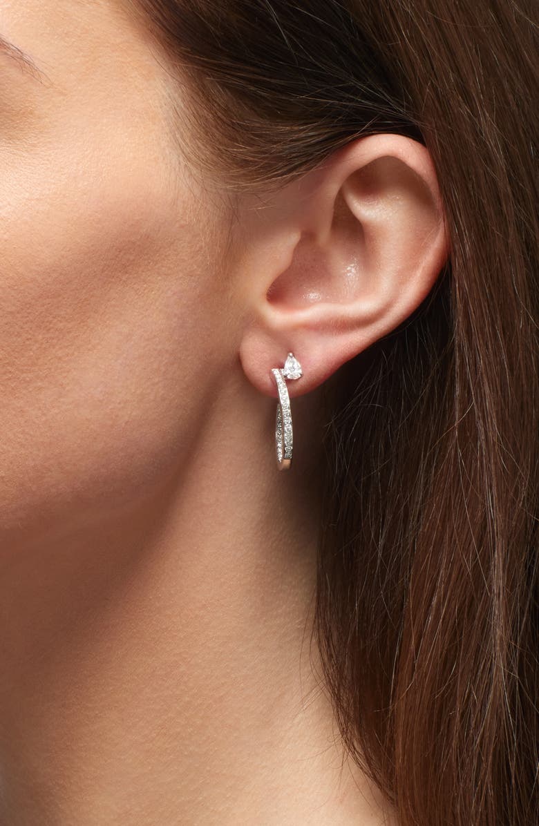 REPOSSI Serti Sur Vide Diamond Single Earring, Alternate, color, White Gold
