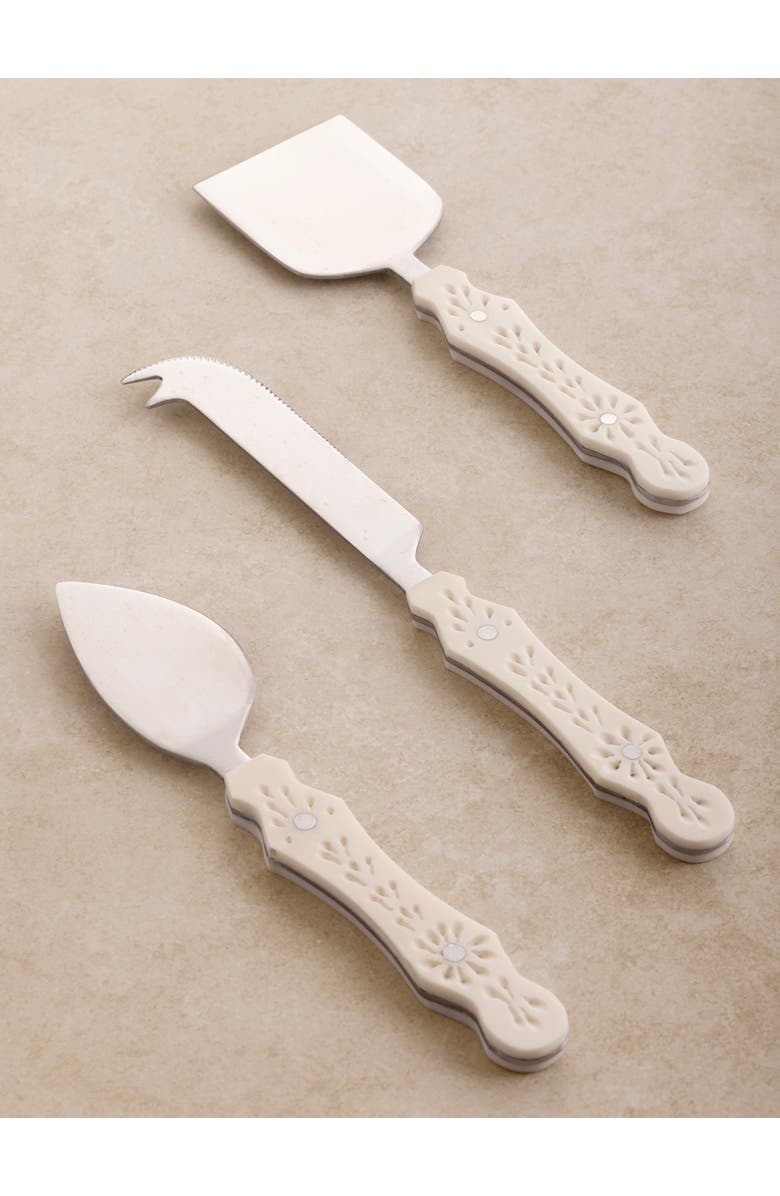 GAURI KOHLI Derby Cheese Knives, Set of 3, Alternate, color, Ivory