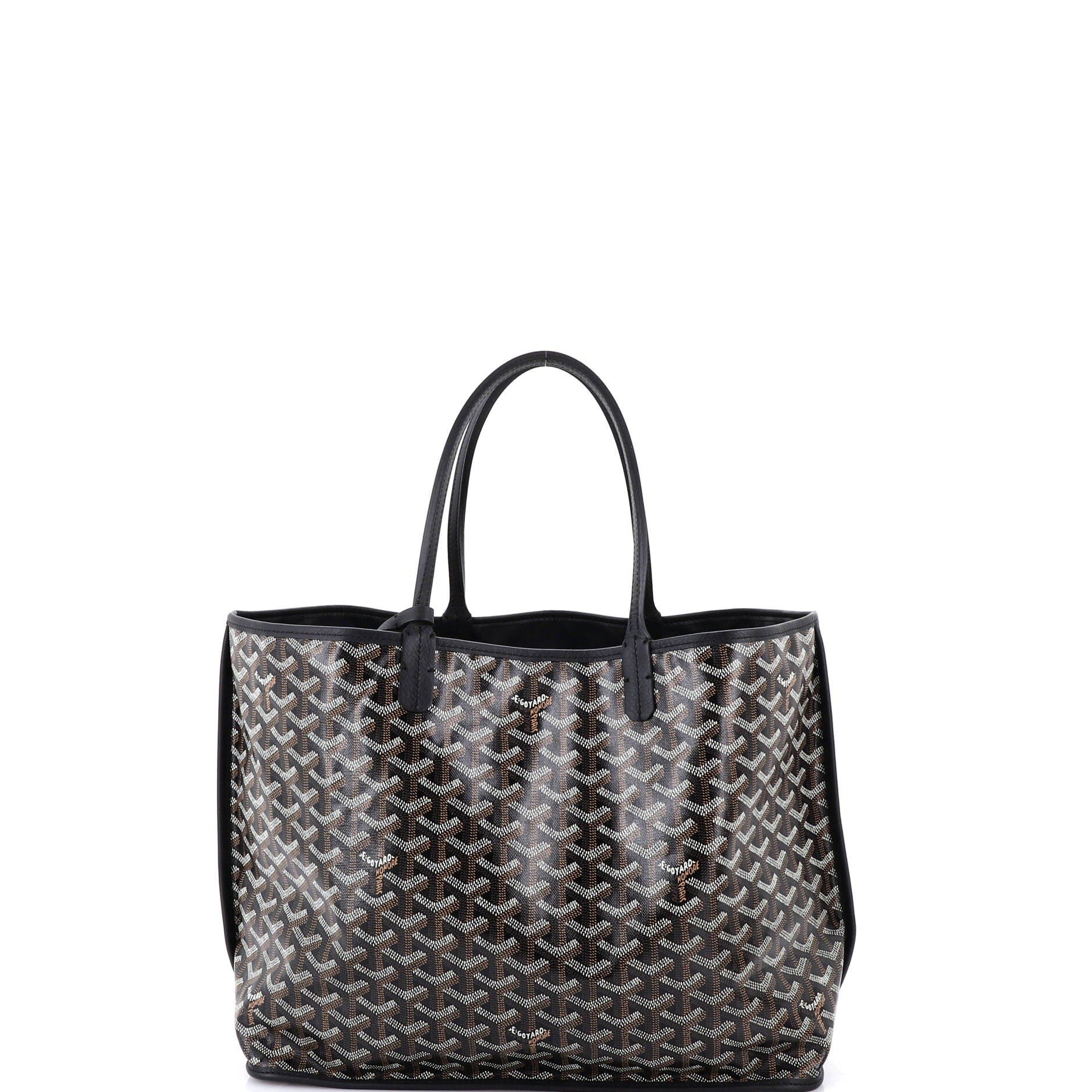 Pre-Owned Goyard Anjou Reversible Tote Printed Coated Canvas PM, Main, color, Black