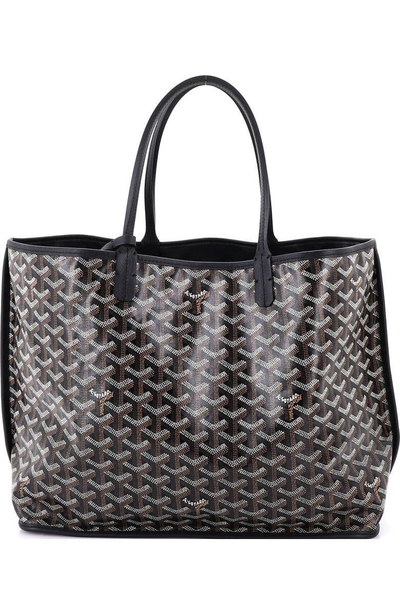 Pre-Owned Goyard Anjou Reversible Tote Printed Coated Canvas PM, Main, color, Black