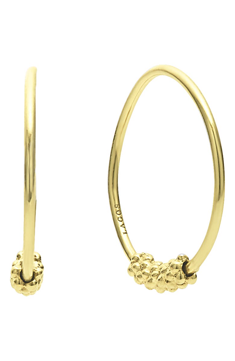 LAGOS Caviar Hoop Earrings, Alternate, color,