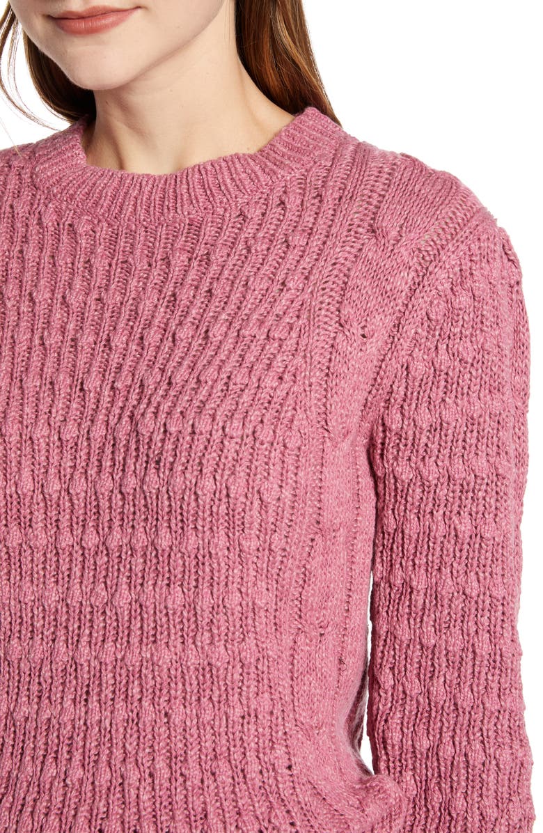 Something Navy Cable Sweater, Alternate, color, 