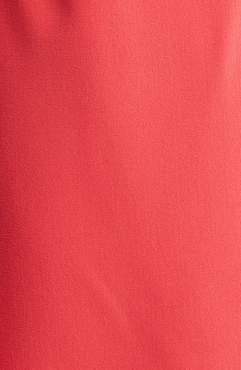 Eyelet Sleeve Crepe Shift Dress