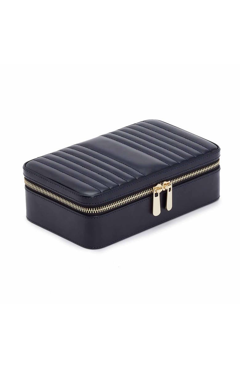 WOLF Maria Medium Zip Jewelry Case, Alternate, color, Navy