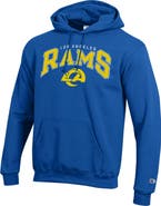 Champion Men's Champion Royal Los Angeles Rams Powerblend Arch Over Logo Hoodie