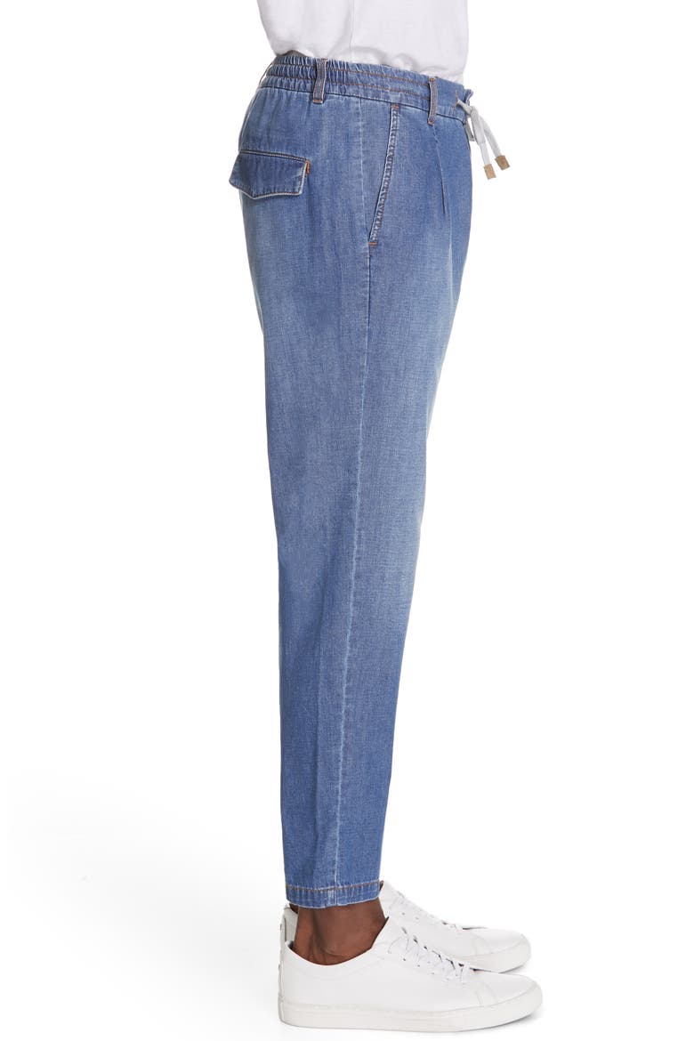 Stretch Denim Slim Fit Jogger Dress Pants, Alternate, color, DENIM