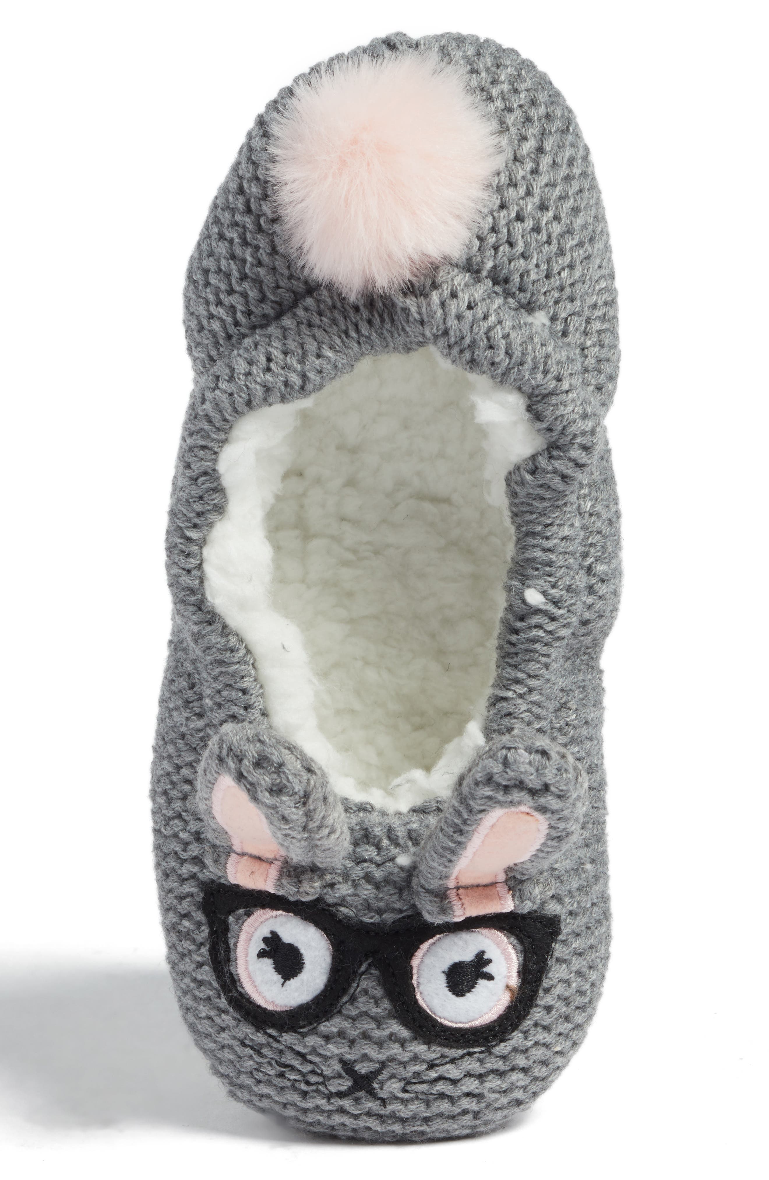 'Critter' Slipper, Alternate, color, GREY BUNNY